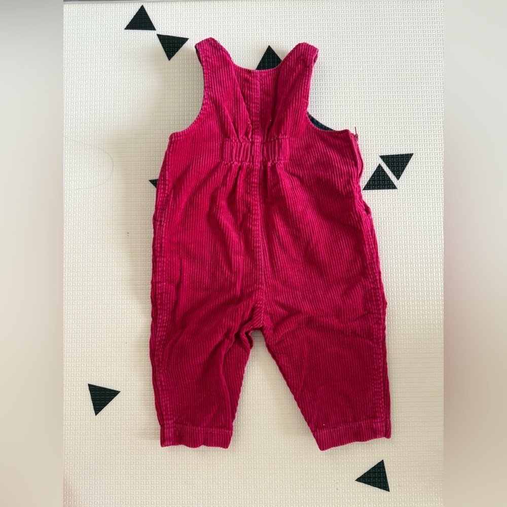 Vintage Ralph Lauren|Baby girl corduroy overalls in vibrant pink w preppy dog••• - Picture 4 of 11